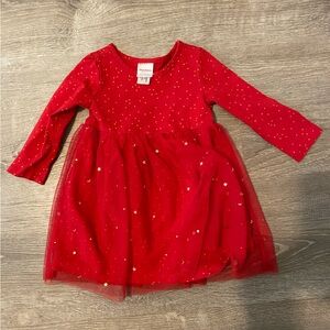 Red Toddler Hanna Anderson Long Sleeve Dress, size 18-24 months